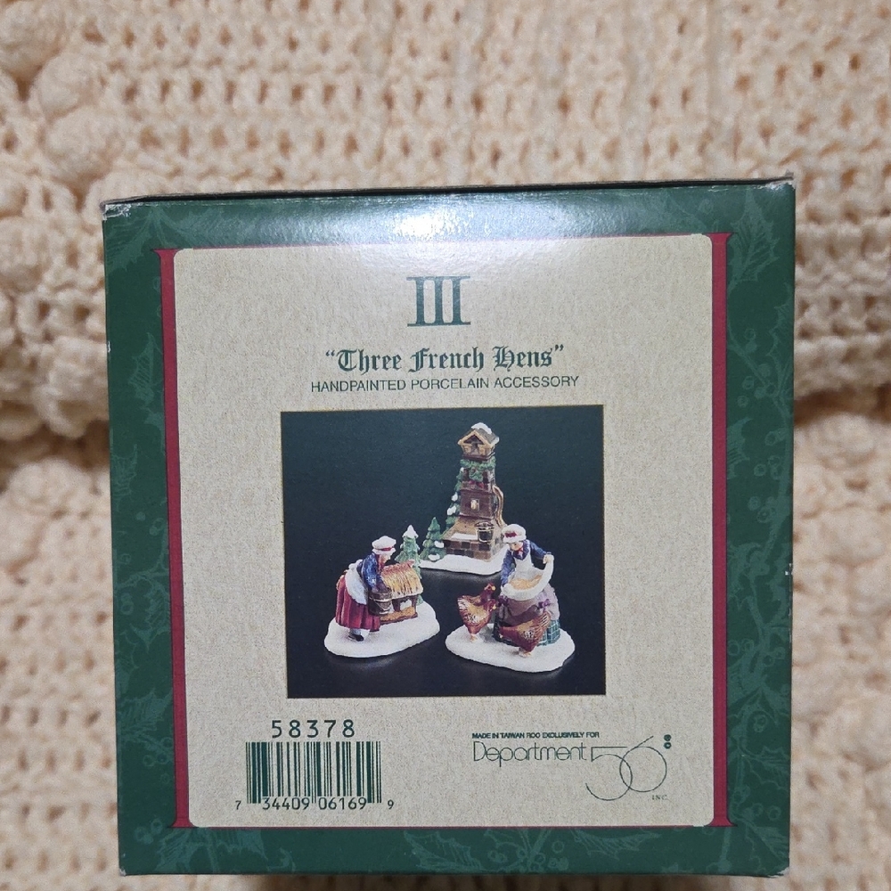 Department 56 Festive Three French Hens Figurine Set